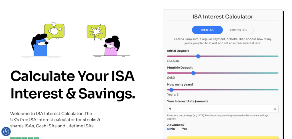 ISA Interest Calculator Homepage