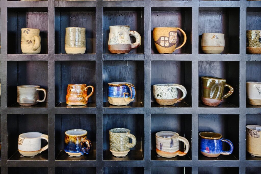 Lots of mugs showing a variable rate