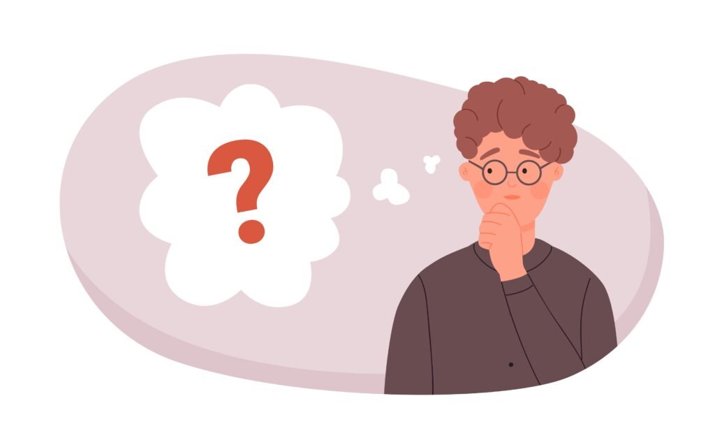 Man with speech bubble - thinking