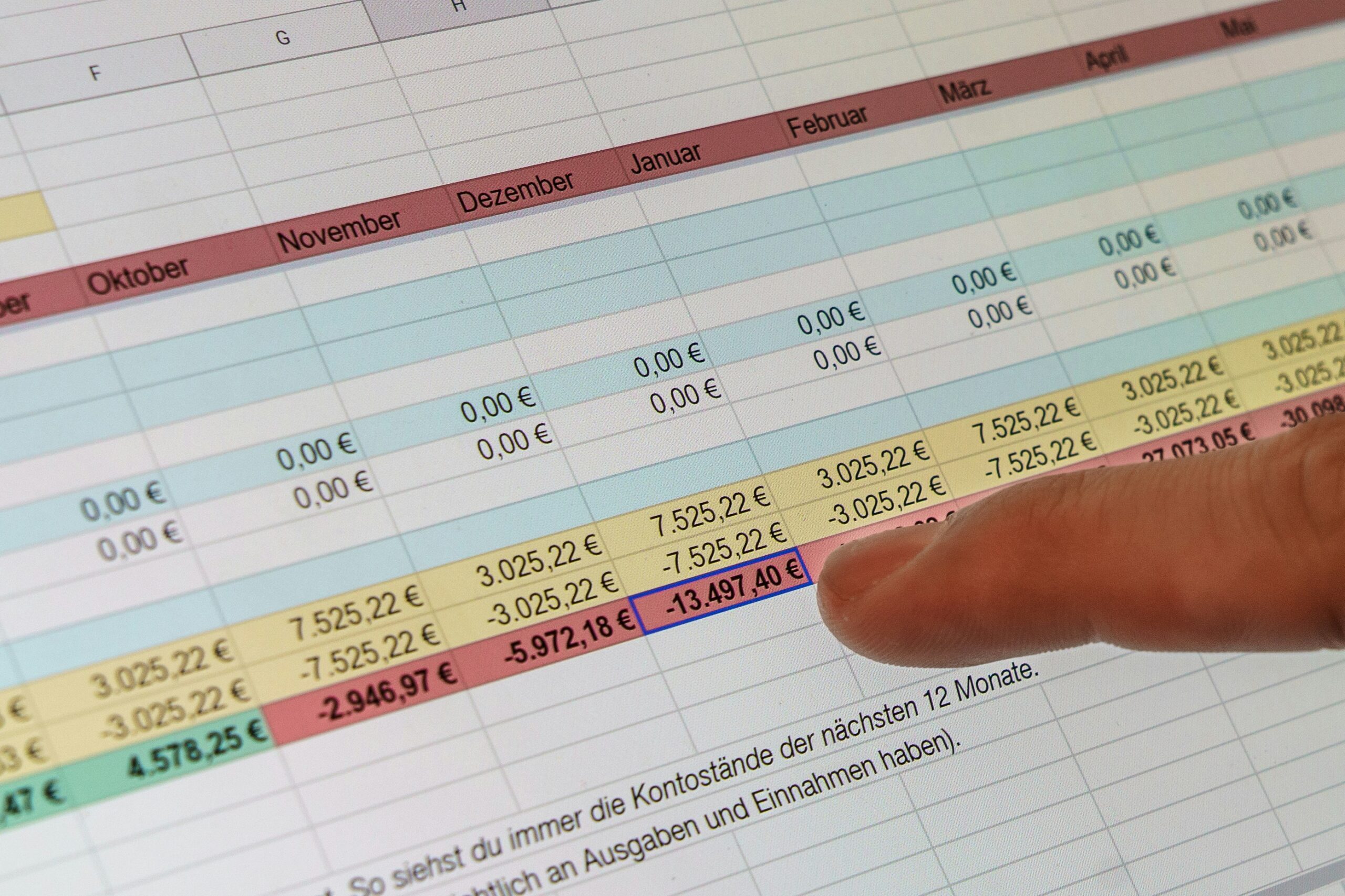 Man working with Excel